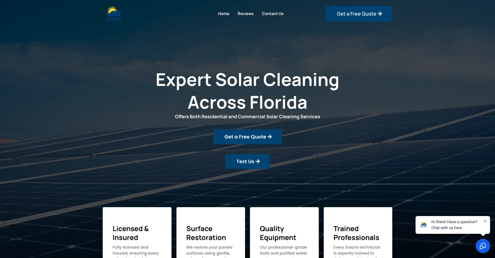 The new Solaris website built by BlackReef